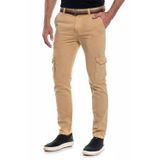 Calça Masculina Sarja Cargo Wonderlust Polo Wear Caqui