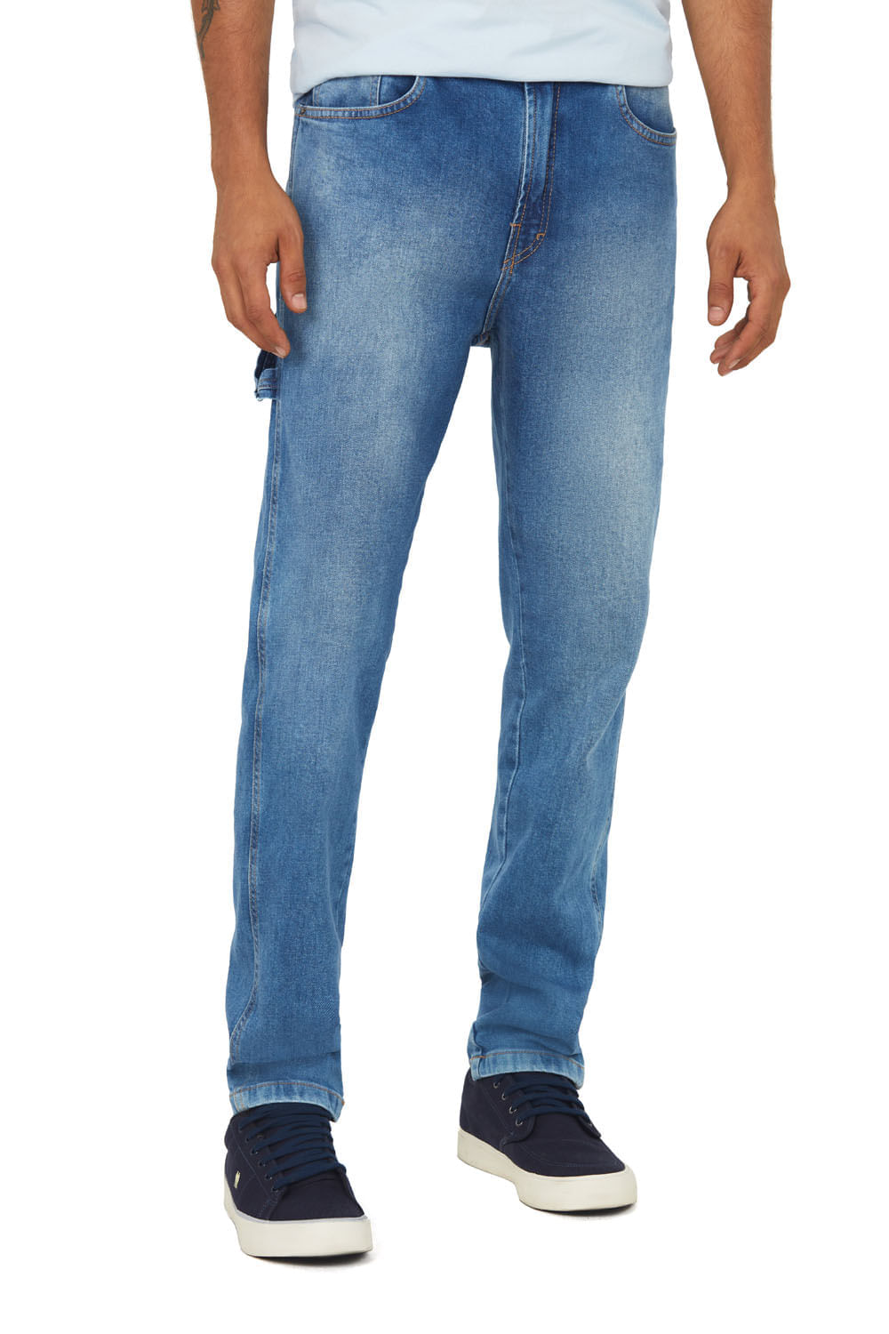 Calça Masculina Jeans First Denim Polo Wear Jeans Médio