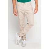 Calça Masculina Sarja Slim New Space Polo Wear Bege Claro