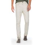 Calça Masculina Sarja Slim Amaciada Polo Wear Bege Claro