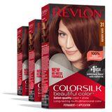 Tintura De Cabelo Revlon Colorsilk Permanent Red 100% Cinza Com Cobertura X3