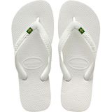 Chinelo Masculino De Dedo Casual Havaianas Brasil 4000032 Branco N° 43