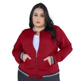 Jaqueta Bomber Feminina Plus Size Com Bolsos G1 G2 G3 Blusa Frio Donna Martins