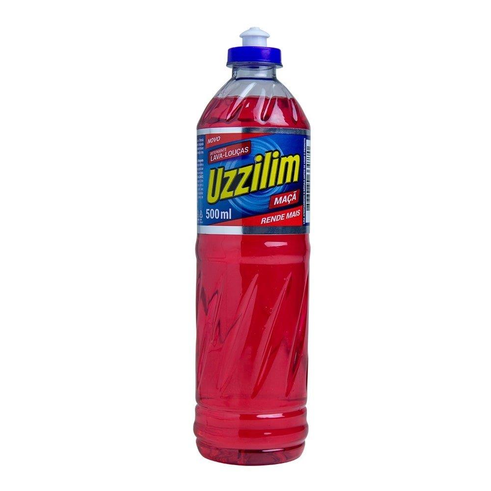 Detergente Uzzilim Lava Louça Maça 500ml - Embalagem Com 24 Unidades