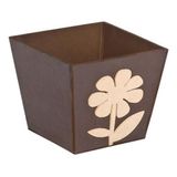 Cachepô Cone de MDF com Flor Média