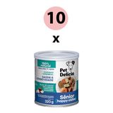 Kit 10 Ração Úmida Pet Delícia Cães Senior Happy Oldies 320g