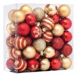 50 Pçs Pendura De Natal Vermelho Vermelho Roxo Azul Bola 4cm