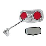 Retrovisor Espelho Bicicletas, Cromadoc/Refletor Pentagonal