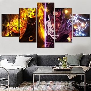 Quadro decorativo em mdf mosaico naruto decoracao desenho quarto sala facil  instalacao sem furar nao desbota hd