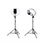 Ring Light 10 Pol Iluminador 26Cm Tripé Ajustável 2M Mlg-064