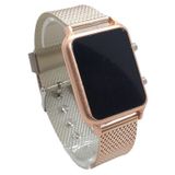 Relógio Feminino Rose Led Digital Brilhante Charmoso