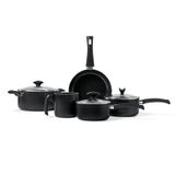 Jogo De Panelas Brinox 5 Peças Masala Alumínio Preto