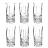 Jogo Com 6 Copos Modelo Requinte Copo De Vidro 370Ml