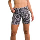 Bermuda Fitness Feminina Estampada Preto Floral Up G