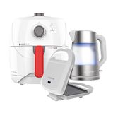 Kit Branco Cadence Fritadeira - Sanduicheira - Chaleira - 127v
