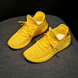 Tênis Feminino, Sapatos Casuais De Malha Amarela, Tênis.
