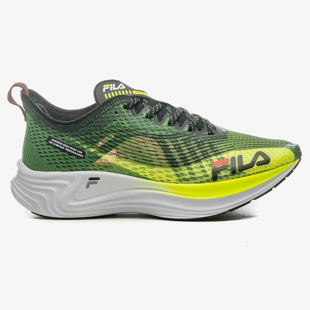 Tênis Running Fila Masculino Racer Carbon 1075341 Verde/vermelho 41