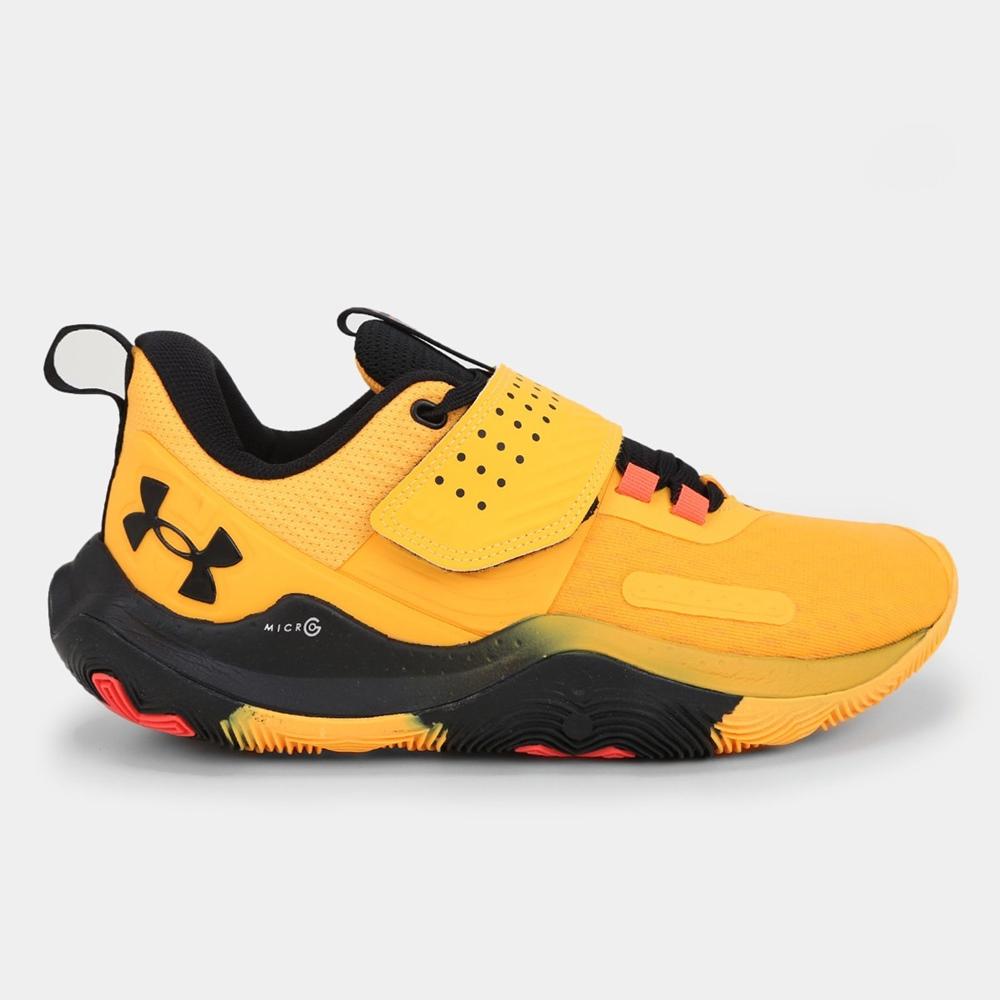 Tênis Under Armour Masculino Buzzer Se Cano Baixo Basquete Amarelo 43