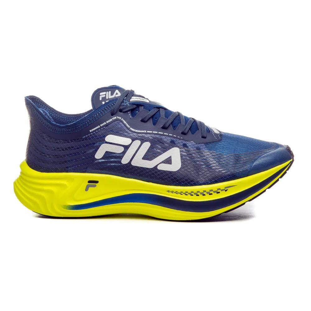 Tênis Fila Racer Carbon Masculino - 44 - Marinho/limão