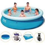 Kit Piscina Inflável Bestway 3.700 Litros Filtro Capa Bomba Forro 110v