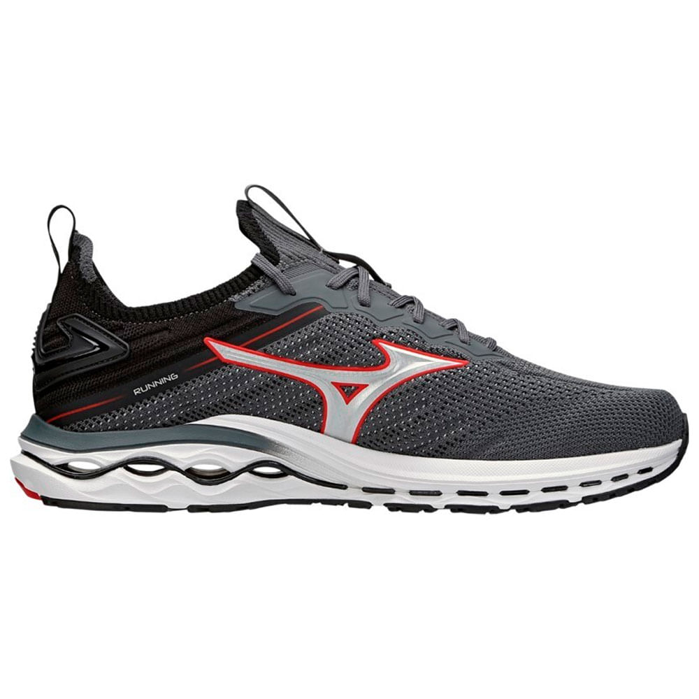 Tênis Mizuno Wave Legend 2 - Masculino - 43 - Cinza-vermelho