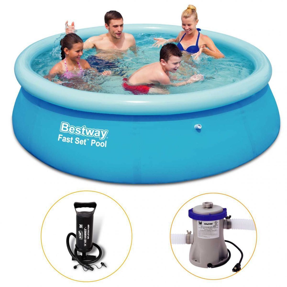 Piscina Inflável 2.300 Litros + Filtro + Bomba - Bestway 110v