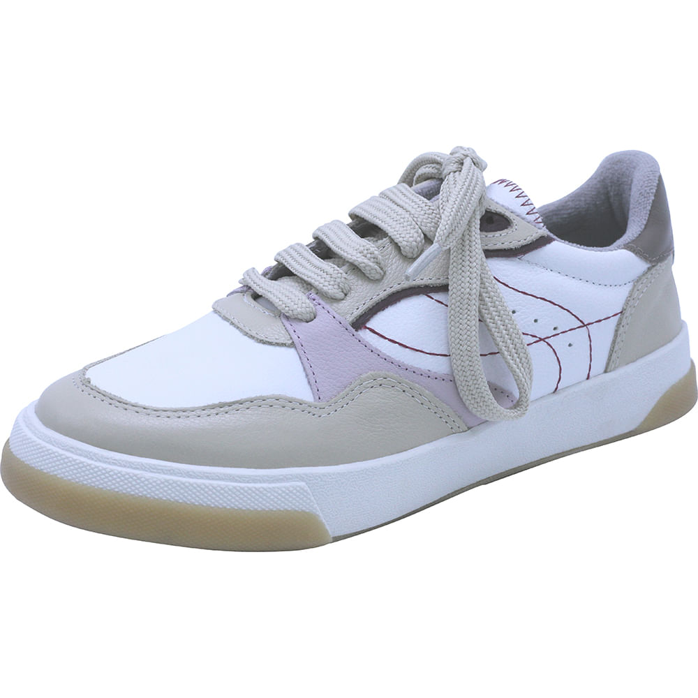Tênis Floré 1339 - Ice/bco/lilás/bordô