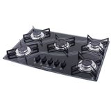 Fogão Cooktop 5q Lines Safanelli 5 Bocas Preto Fcl50