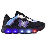 Tenis Infantil De Led Meninas Refletivo Casual Leve Light