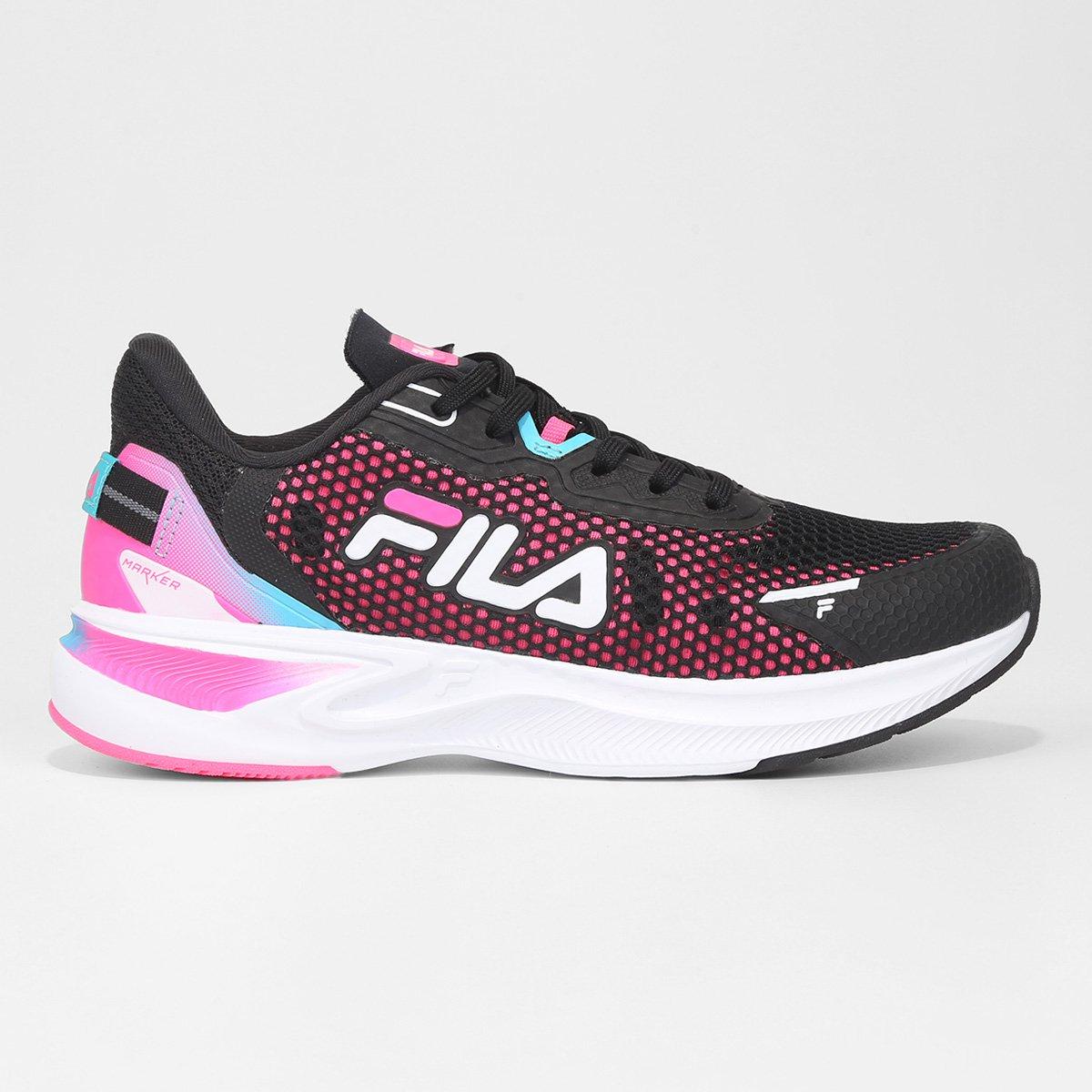 Tenis Fila Racer Marker Preto/rosa Fluor/azul 038