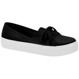 Tênis Clássico Feminino Slipper Flatform Beira Rio 4220.420.18923 - Preto - 38