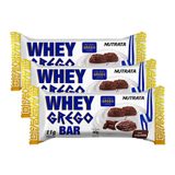 Barra Whey Grego Bar Nutrata Brigadeiro 40g | Kit Com Três Unidades