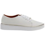 Tênis Casual Clássico Feminino Cadarço Vizzano 1214.105.7286 Borda Dourada - Branco - 38