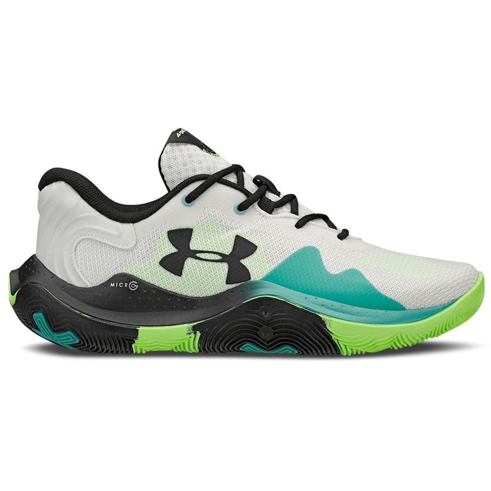 Tênis Running Under Armour Masculino Buzzer 3026569-100 Branco/verde/preto 47