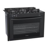 Fogao A Gas De Embutir Gaudi Prisma Vitreo Bl 5q Preto Gas Glp