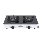Fogao A Gas Portatil 2 Bocas Venax Flamalar Vitreo Branco