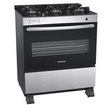 Fogao A Gas 6 Bocas Venax Picasso Vitreo Inox