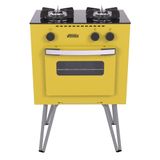 Fogao A Gas 2 Bocas Venax Mini Cook Amarelo