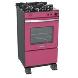 Fogao A Gas 4 Bocas Venax Gaudi Vetro Vitreo Pink 220v