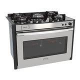 Fogão a Gás de Embutir 5 Bocas Venax Gaudi Platinum Vitro Inox 220V