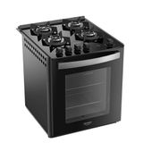 Fogão De Embutir 4 Bocas Preto Com Mesa De Vidro Dako Supreme Bivolt