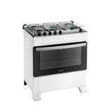 Fogão 5 Bocas Branco Com Mesa Inox Atlas Atenas Bivolt