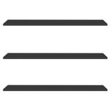 Prateleira Flutuante De Quarto Adulto Kit 3 Suporte Invisível 91cm Yara Preto - Lumil