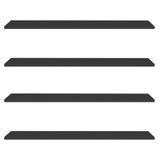 Prateleira Flutuante Para Escritório Kit 4 Com Suporte Invisível 68cm Yara Preto - Lumil