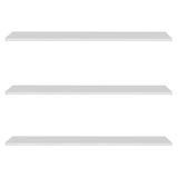 Prateleira Flutuante Para Escritório Kit 3 Suporte Invisível 68cm Yara Branco - Lumil