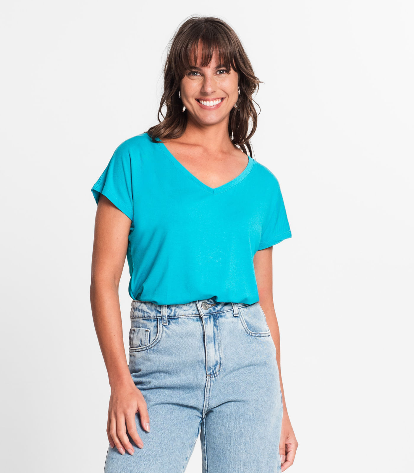 Blusa Feminina Viscotorcion Rovitex Azul G