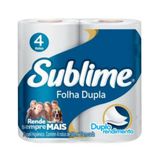Papel Higienico Folha Dupla Sublime Softy&#39;s 4 Rolos De 30m