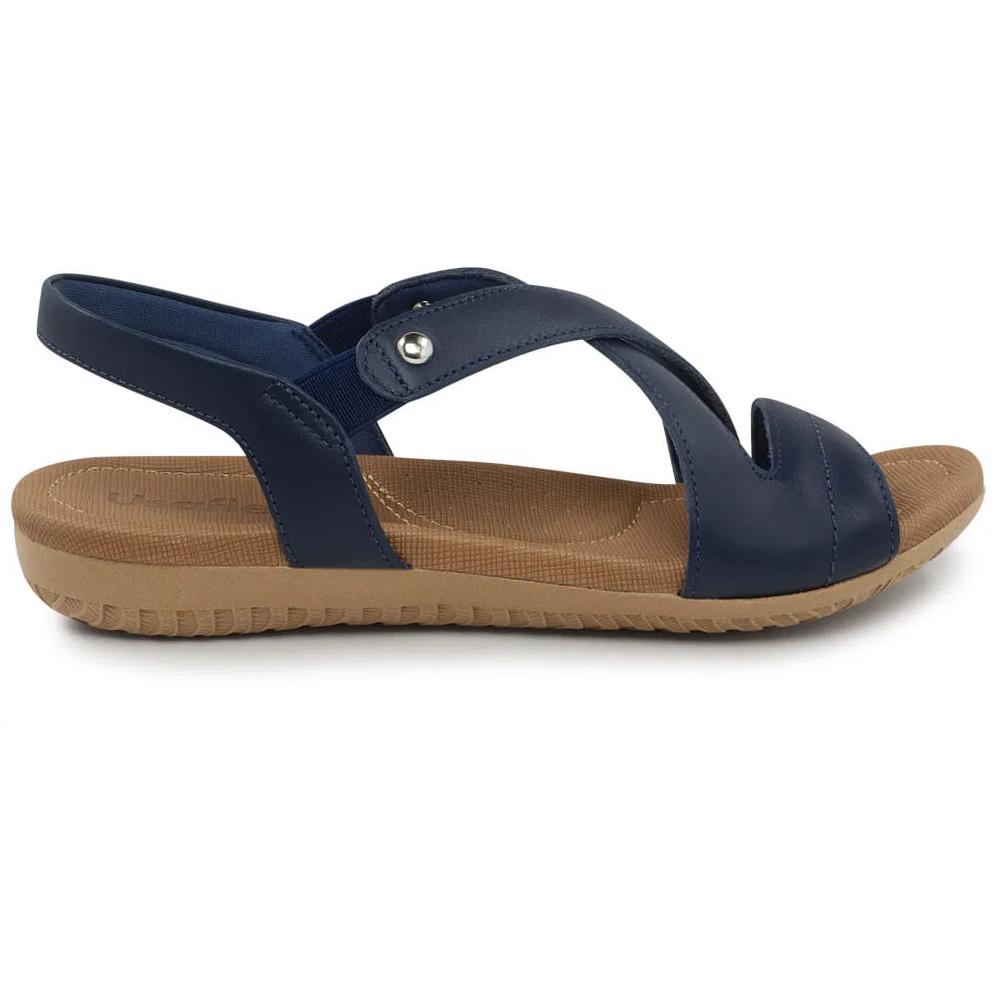 Sandalia Usaflex Rasteira Couro Ref R180402 New Blue 039