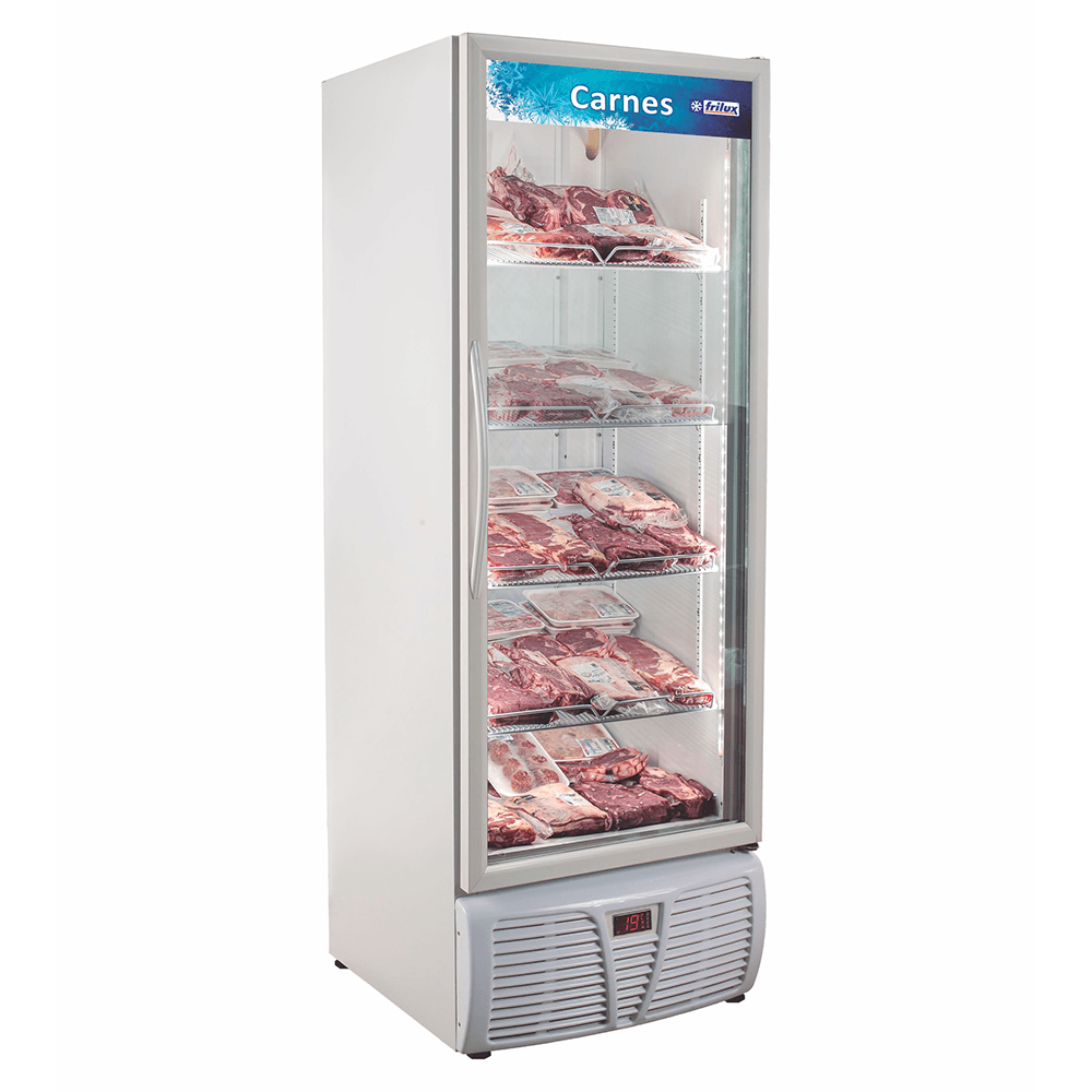 Refrigerador/ Expositor Vertical P/ Carnes Embaladas Rf-005c Porta De Vidro - Branco 570 L -5 A +5°c Iluminação Led Ar Forçado - Frilux 110v Frilux