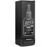 Cervejeira Vertical Com Porta Cega Adesivada Grba400 Gelopar Refrigerador 410 Litros Preto 220v